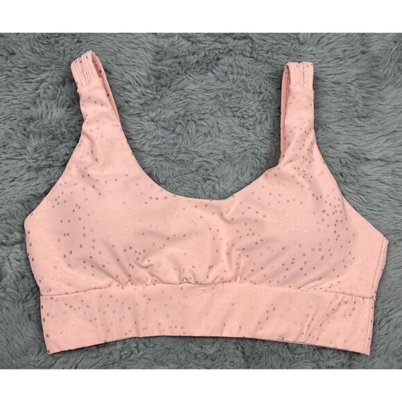 Electric yoga together bra and together leggings in blush and gold foil dot - Picture 5 of 13